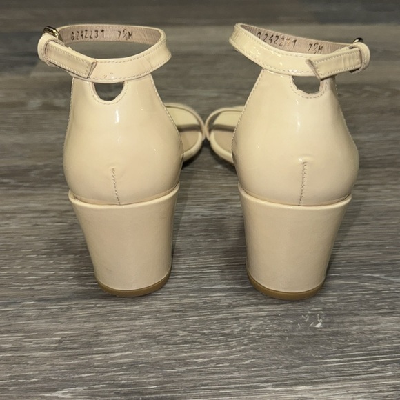 Stuart Weitzman Nude Block Heels - Size 7.5 - Picture 4 of 8
